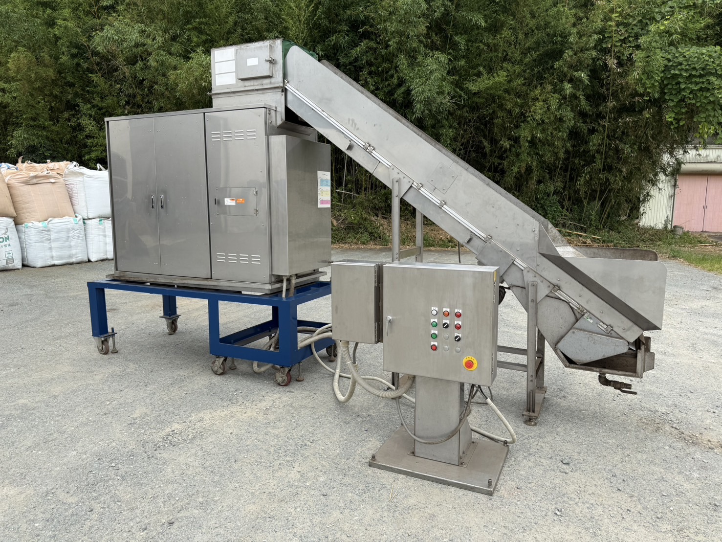 ＜カネミヤ＞包装自動分別処理機 Bun-Bun　KS945　投入コンベア付　3.7 kW
