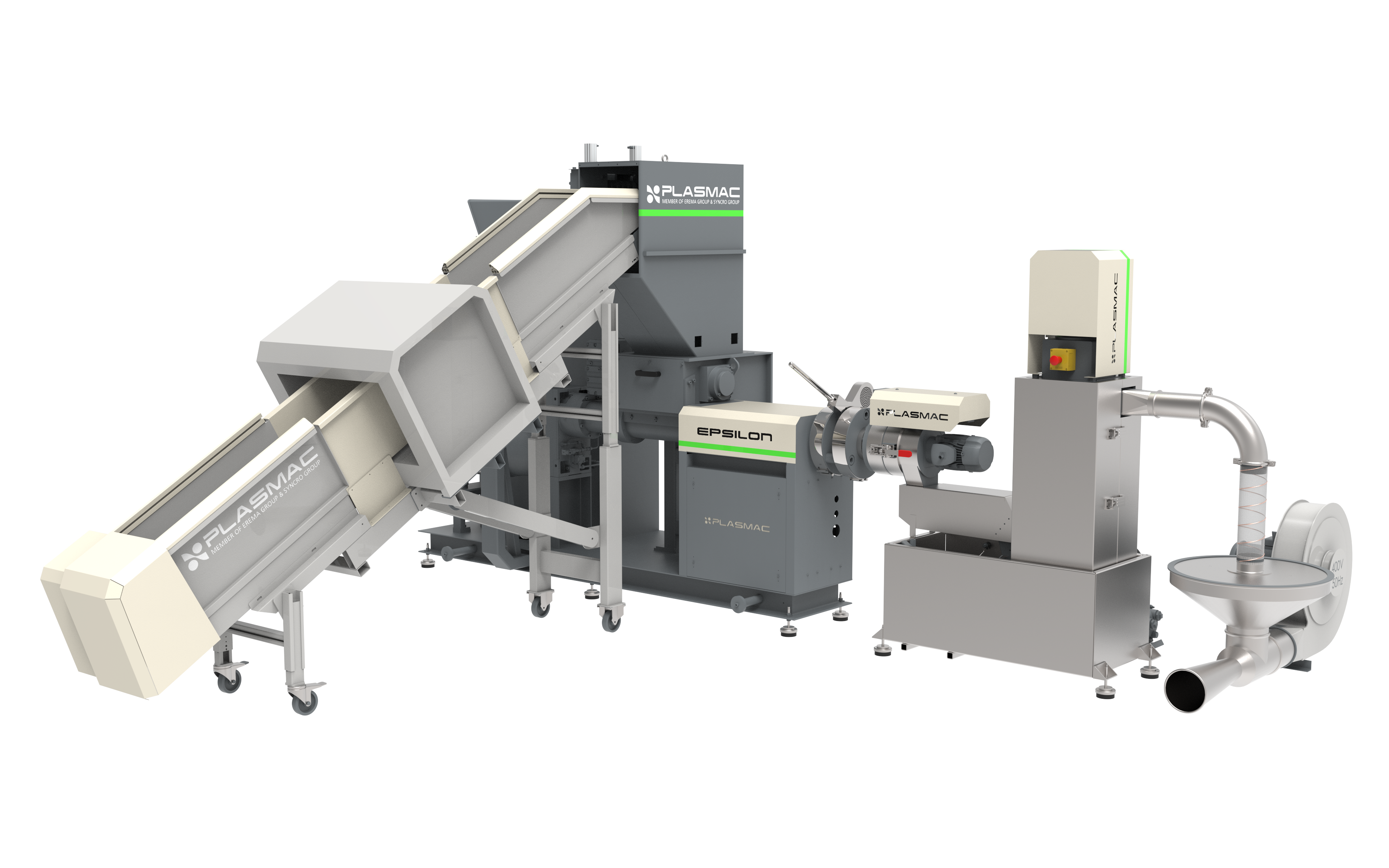 EPSILON|リサイクルインラインシュレッダー押出機