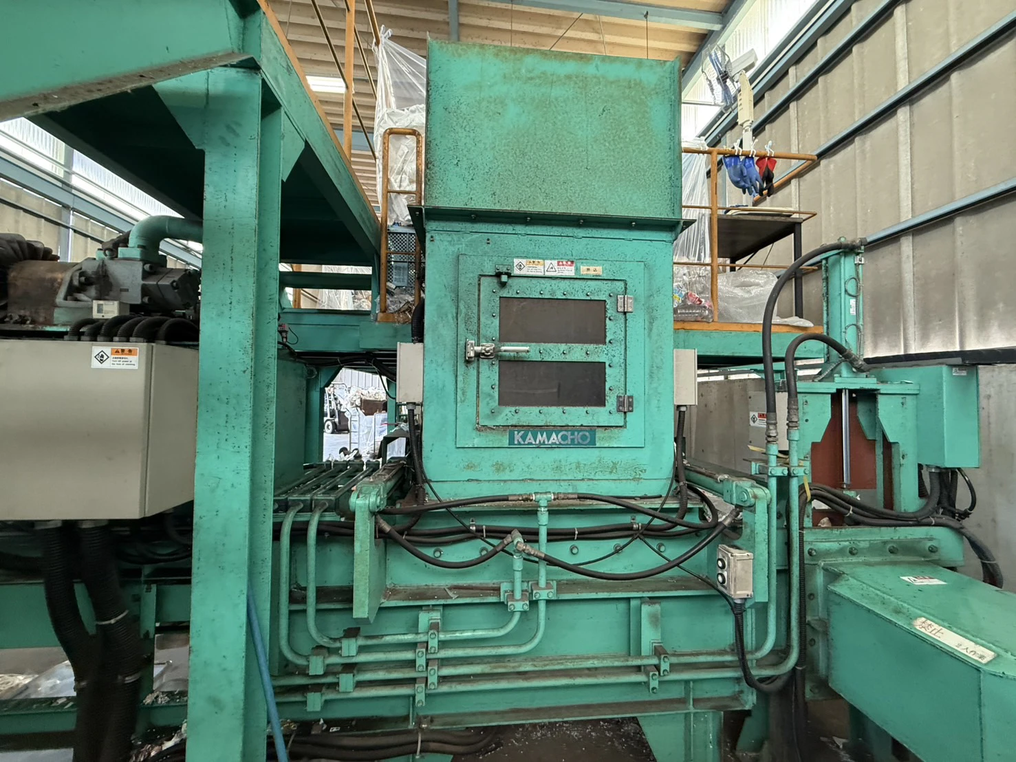 ＜鎌長製衡＞プラスチック圧縮梱包減容機 PL-1000S　処理能力1.0～2.0ton/h　30Kw(40 HP) - 画像7