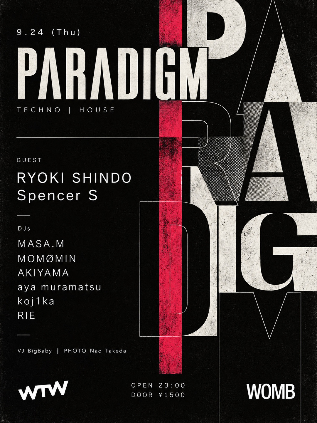 Flyer for PARADIGM × WTW