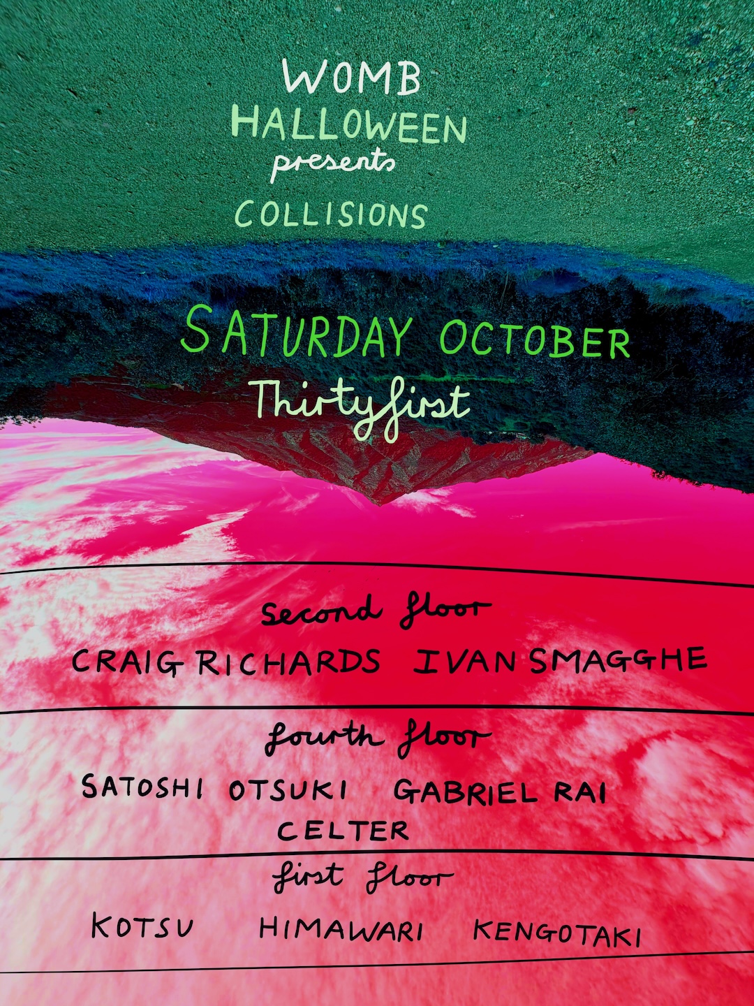 WOMB HALLOWEEN PRESENTS COLLISIONS flyer