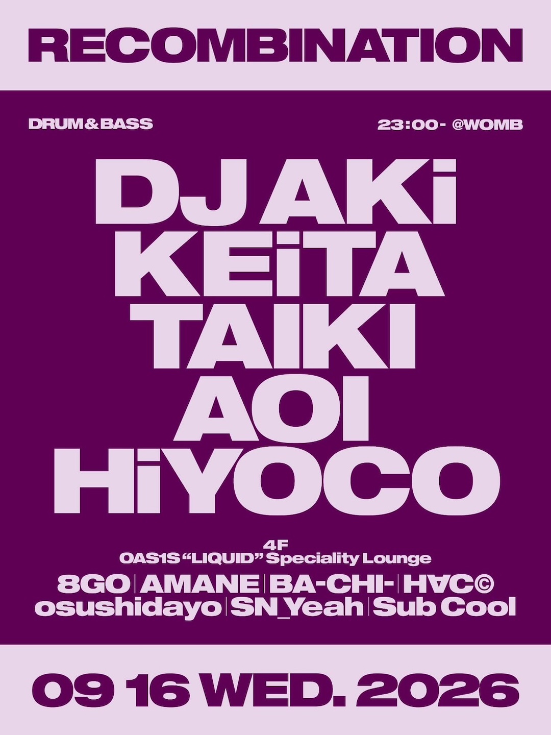 DJ AKi · KEiTA · Taiki · Aoi · HiYOCO · 8go · Amane · Ba-chi- flyer