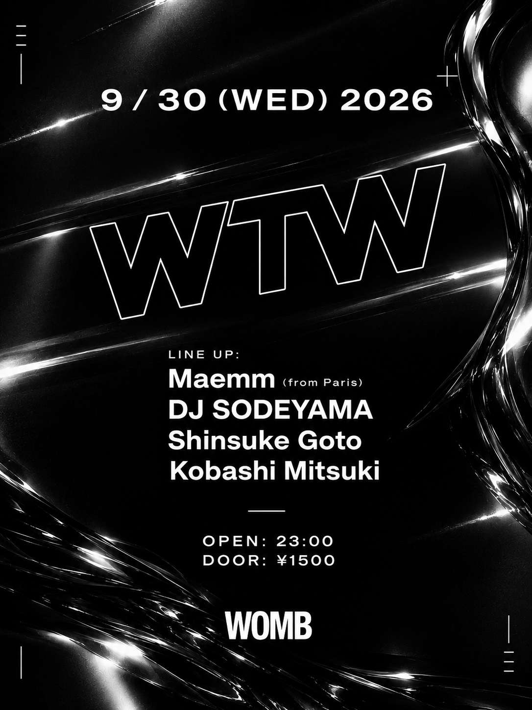 Maemm · Dj Sodeyama · Shinsuke Goto · Kobashi Mitsuki flyer