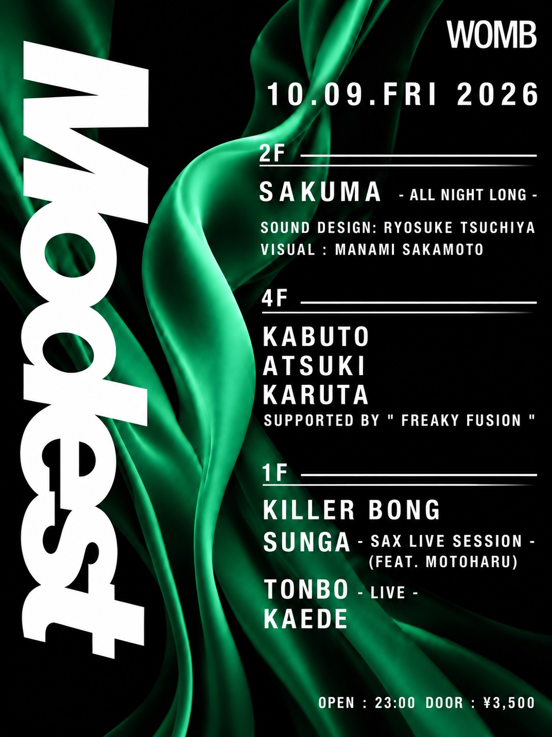 Flyer for MODEST at WOMB