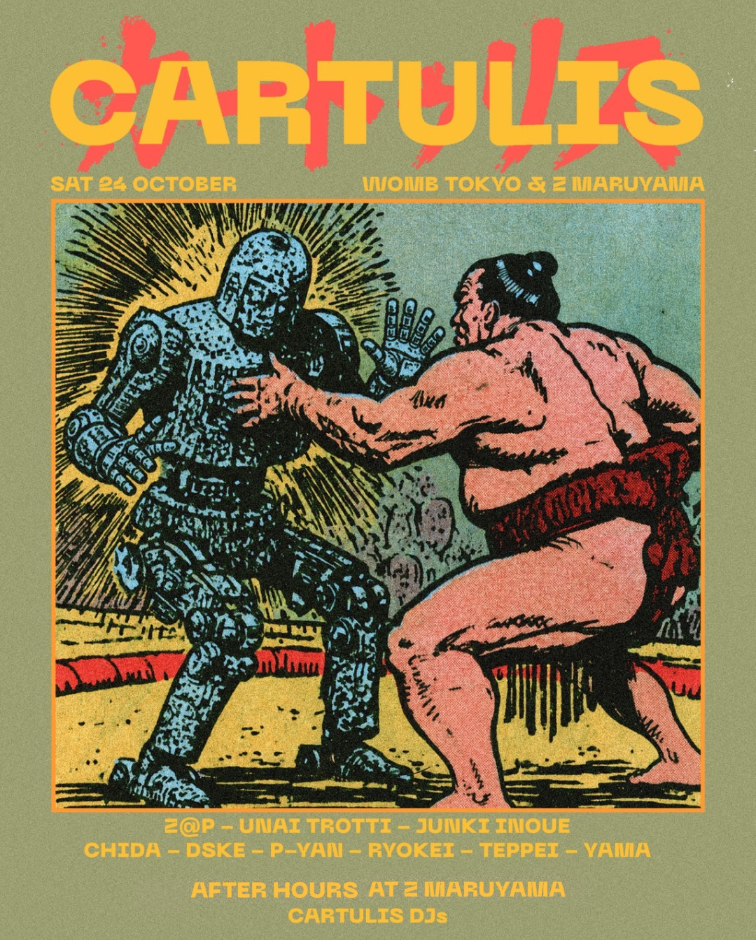 Flyer for CARTULIS at WOMB