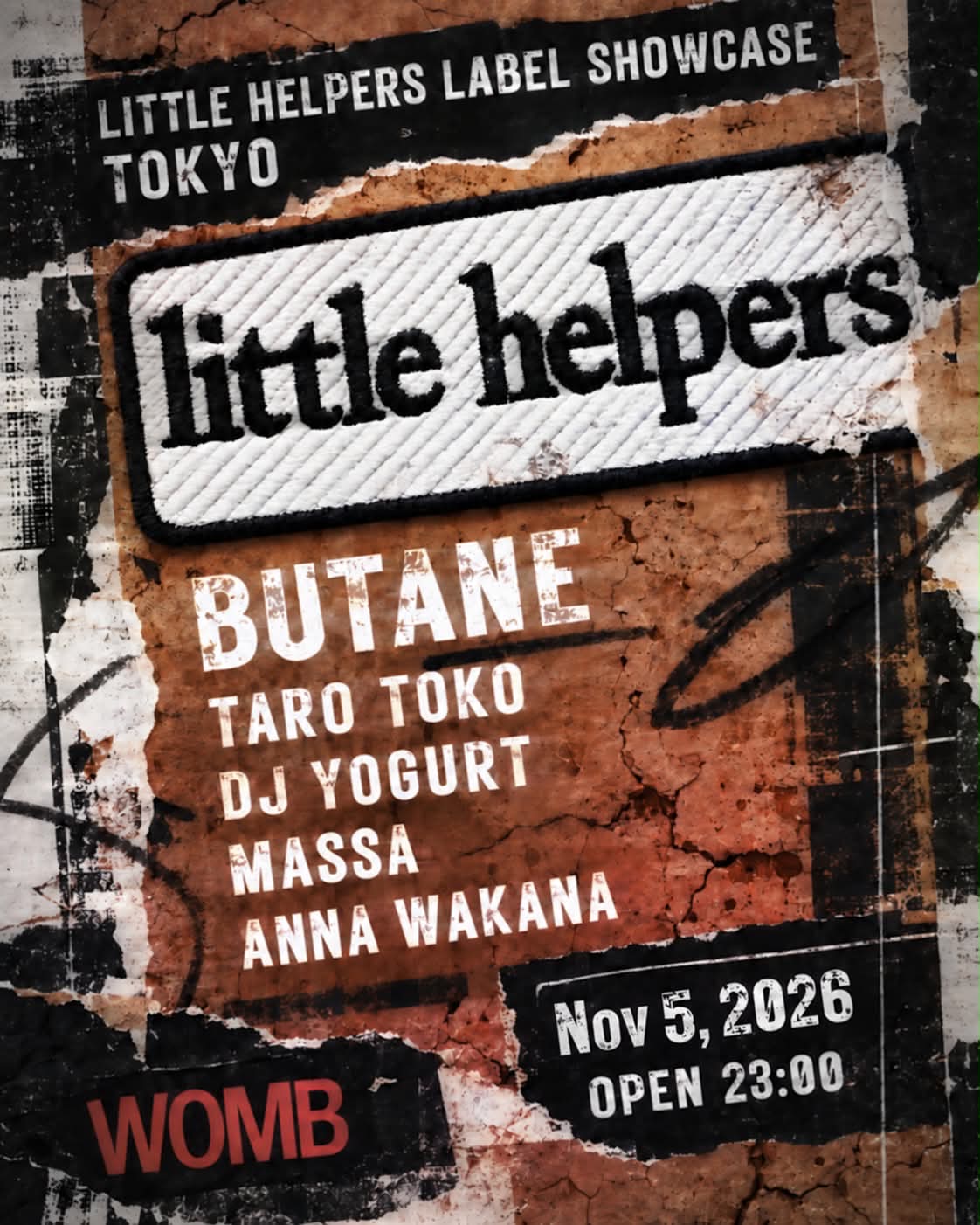 LITTLE HELPERS LABEL SHOWCASE IN TOKYO flyer