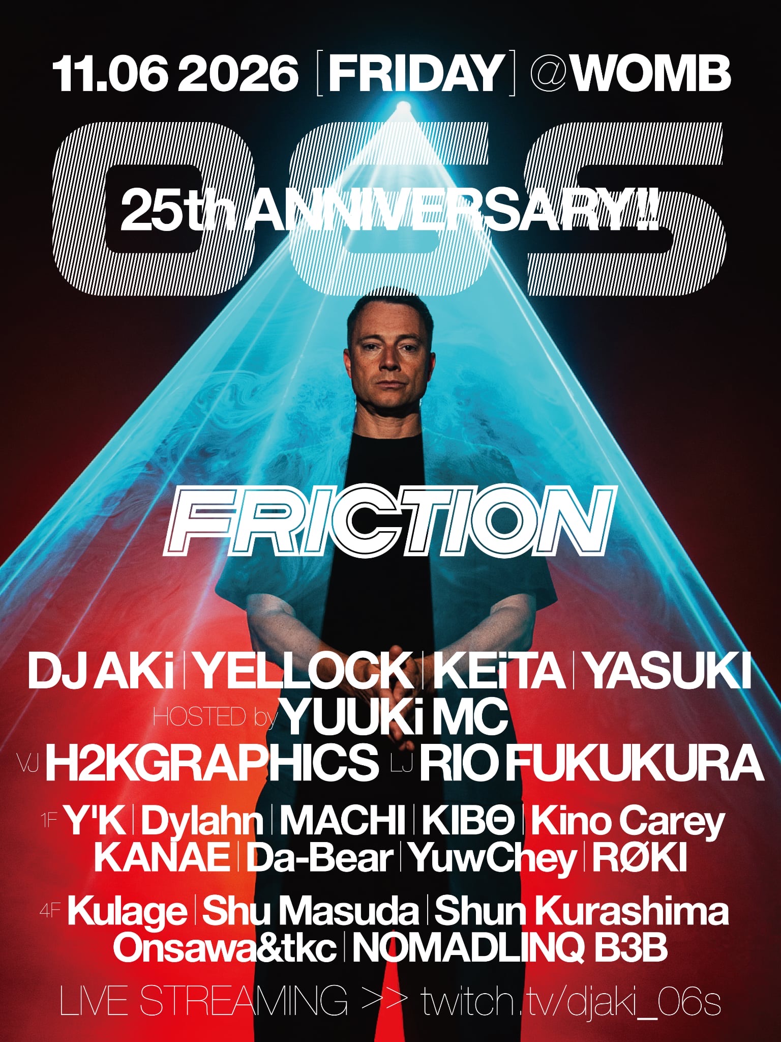 Flyer for 06S 25TH ANNIVERSARY at WOMB