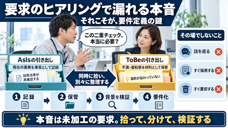 要求のヒアリングで漏れる本音