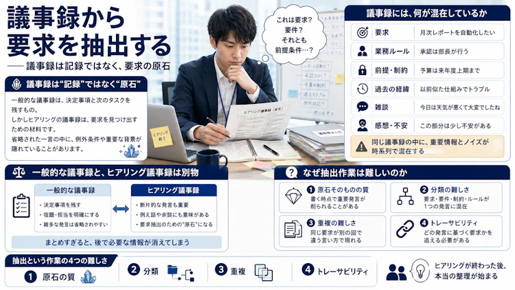 議事録から要求を抽出する
