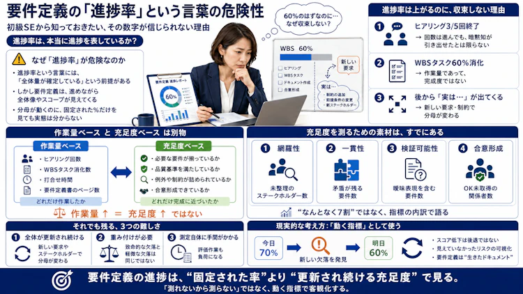 要件定義の「進捗率」という言葉の危険性