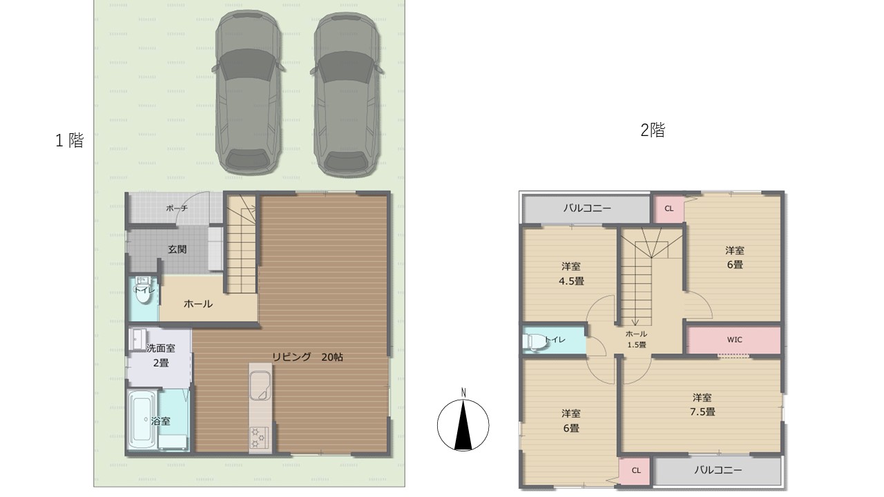 LDK２０帖利便性抜群の新築戸建の画像2