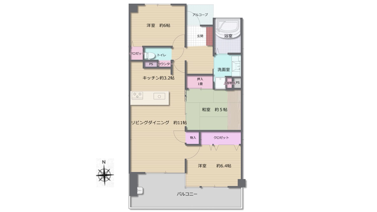 利便性抜群!3LDKマンションの画像8