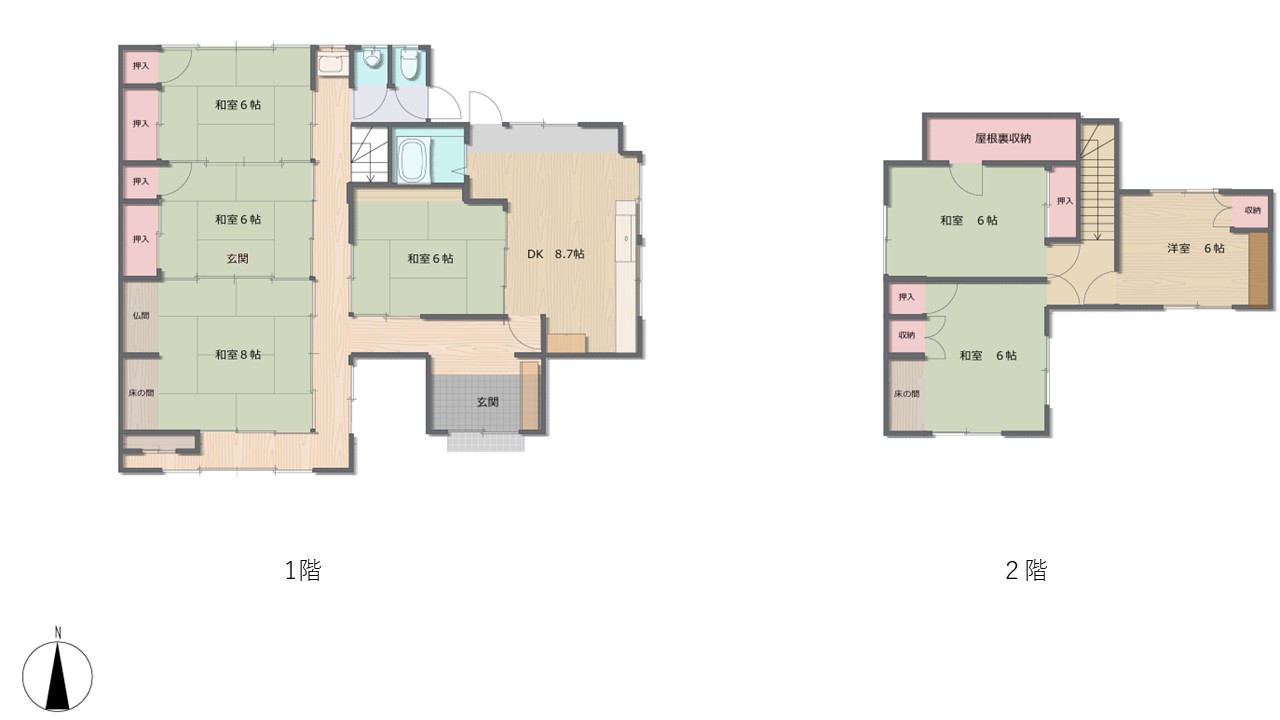 母屋と離れで多用途 古民家の画像3