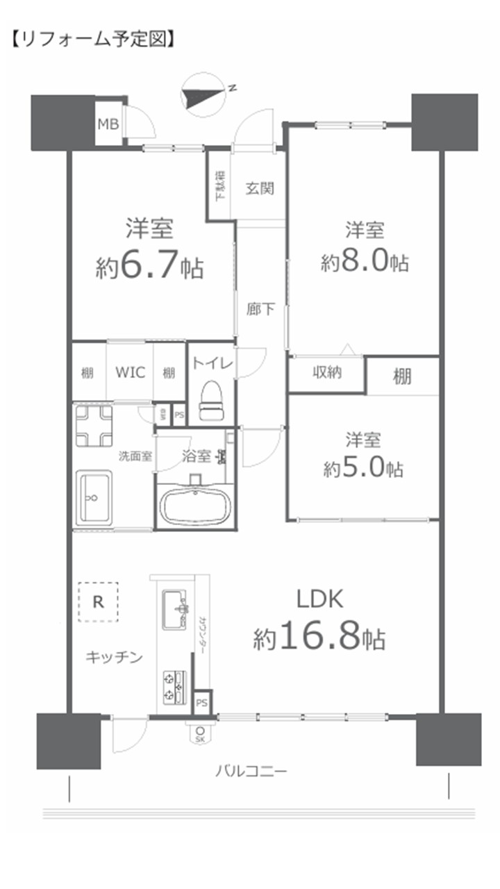 ３LDK　全161戸ビッグコミュニティマンション！の画像1
