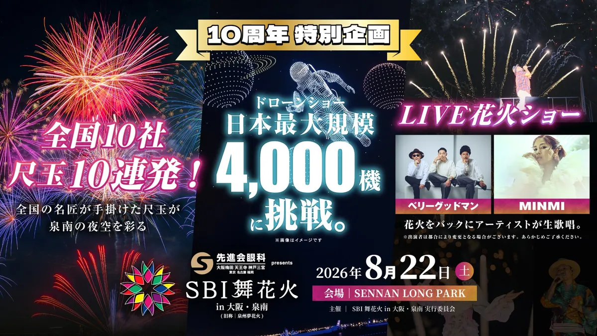 先進会眼科 presents SBI舞花火 in 大阪・泉南