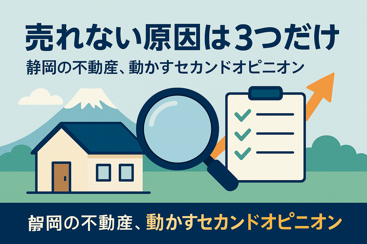売れない原因は3つだけ｜静岡の不動産が動かないときの改善策【セカンドオピニオン歓迎】のアイキャッチ画像