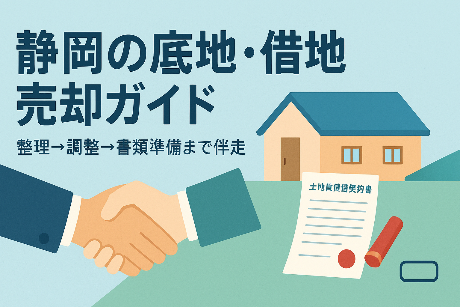 静岡の底地・借地（借地権付）売却ガイド｜選択肢・進め方・トラブル対策【無料相談可】のアイキャッチ画像