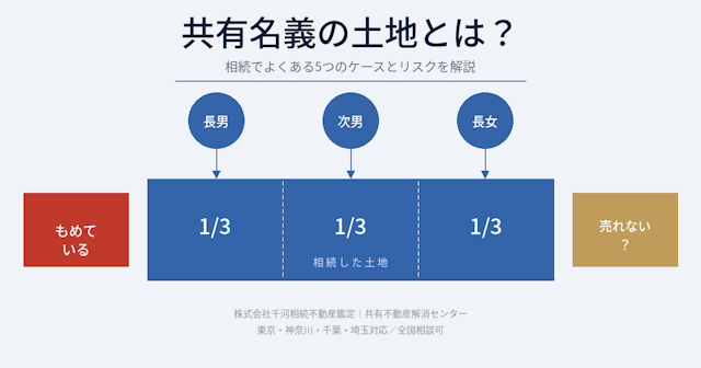 共有名義の土地とは？相続でよくある5つのケースとリスクを解説