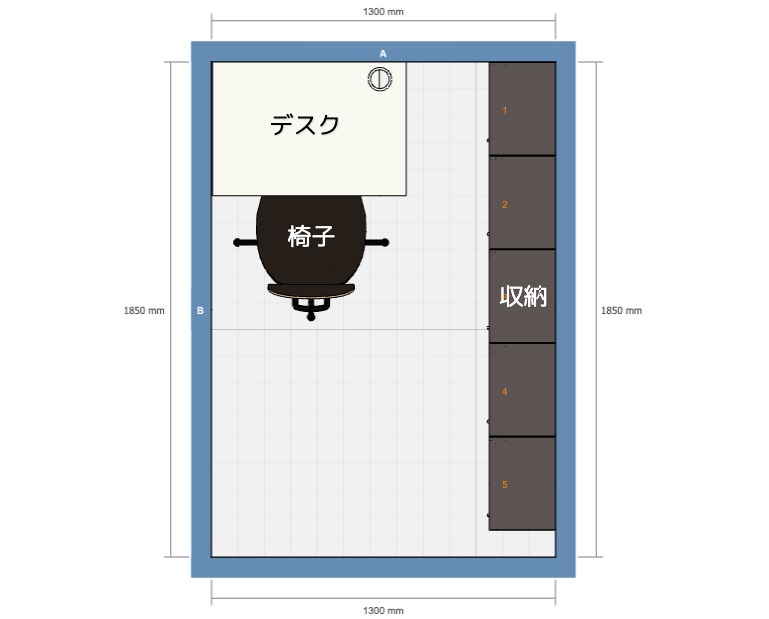 おまけ：1.5畳書斎（1畳半書斎）の例