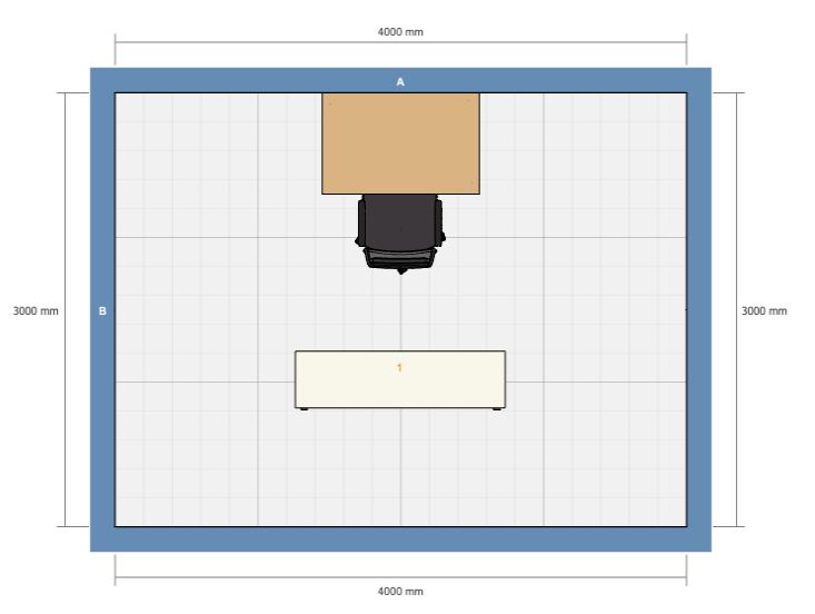 デスクの反対側に本棚をレイアウトする