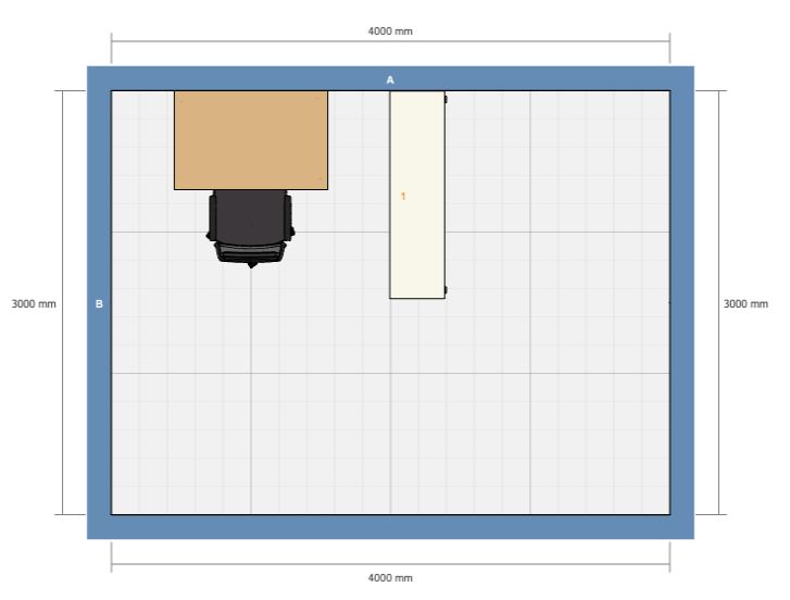 デスクの横に本棚をレイアウトする