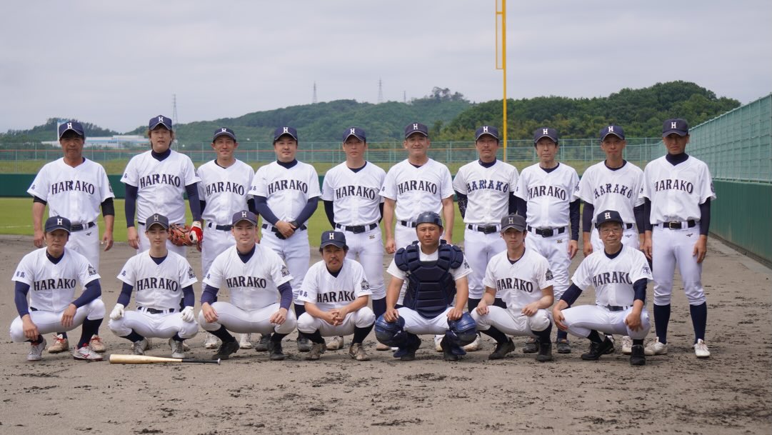 原町高校野球部OBの集合写真