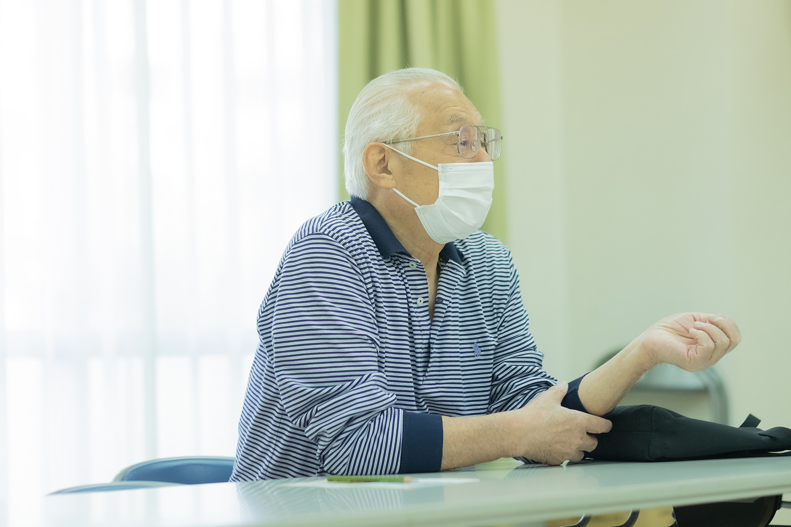 松澤秀夫会長(ベイサイド新山下一人暮らし高齢者見守り世話人会会長)