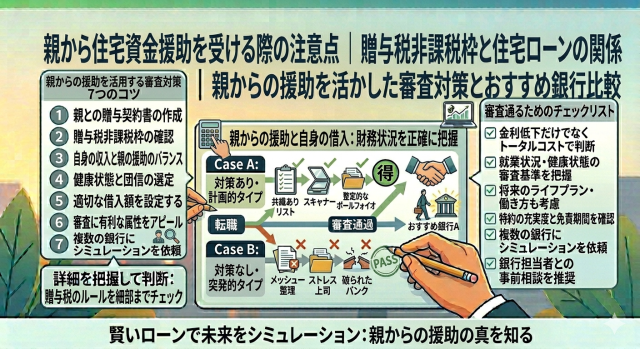 親から住宅資金援助を受ける際の注意点｜贈与税非課税枠と住宅ローンの関係