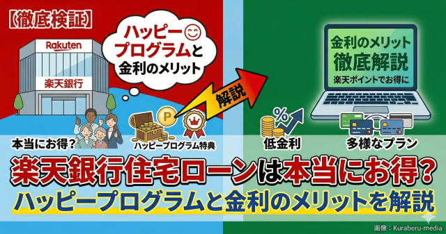 楽天銀行住宅ローンは本当にお得？ハッピープログラムと金利のメリットを解説