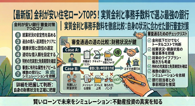 【最新版】金利が安い住宅ローンTOP5！実質金利と事務手数料で選ぶ最強の銀行