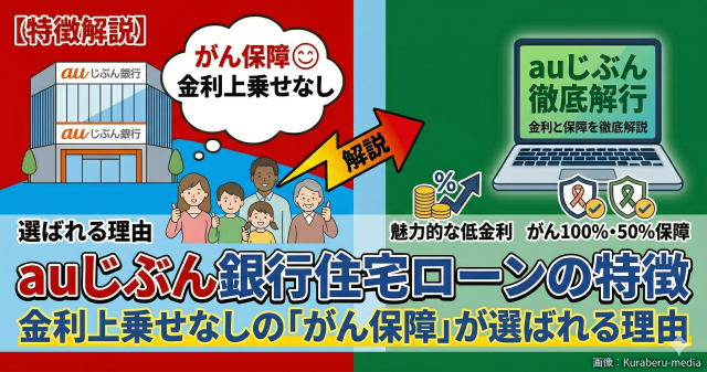 auじぶん銀行住宅ローンの特徴｜金利上乗せなしの「がん保障」が選ばれる理由