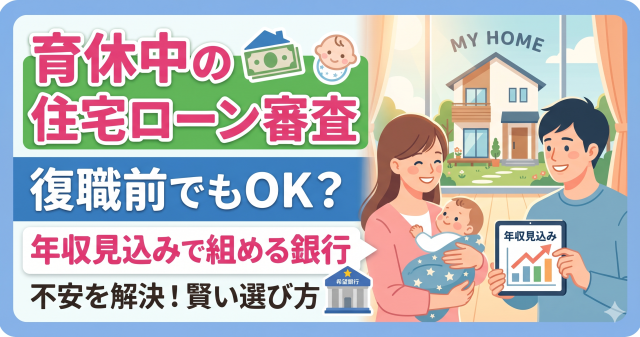 育休中の住宅ローン審査は復職前でもOK？年収見込みで組める銀行