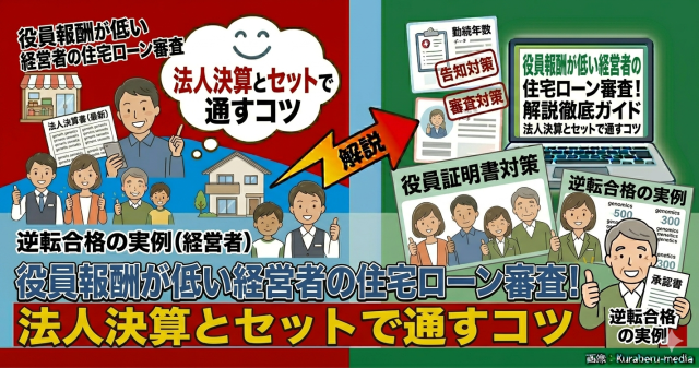 役員報酬が低い経営者の住宅ローン審査！法人決算とセットで通すコツ