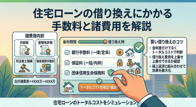 住宅ローンの借り換えにかかる手数料と諸費用を解説