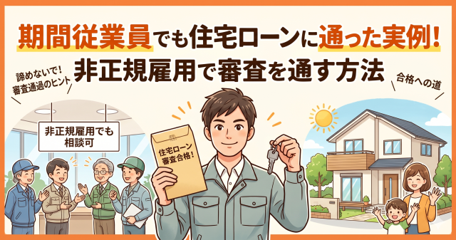 期間従業員でも住宅ローンに通った実例！非正規雇用で審査を通す方法