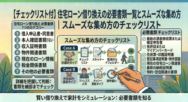 【チェックリスト付】住宅ローン借り換えの必要書類一覧とスムーズな集め方