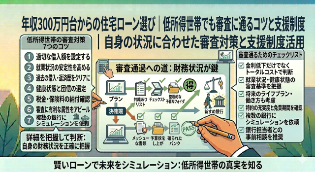 年収300万円台からの住宅ローン選び｜低所得世帯でも審査に通るコツと支援制度