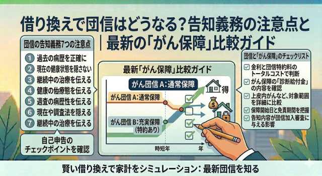 借り換えで団信はどうなる？告知義務の注意点と最新の「がん保障」比較ガイド