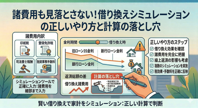 諸費用も見落とさない！借り換えシミュレーションの正しいやり方と計算の落とし穴