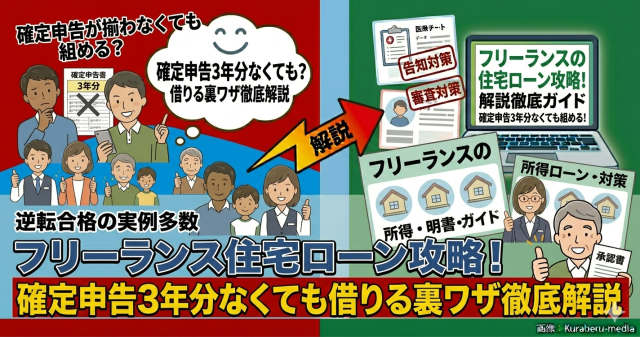 フリーランス住宅ローン攻略！確定申告3年分なくても借りる裏ワザ