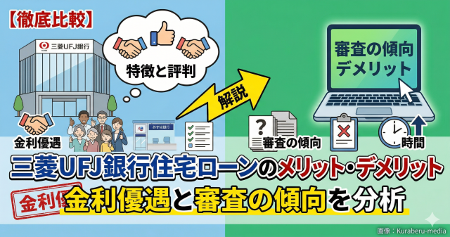 三菱UFJ銀行住宅ローンのメリット・デメリット｜金利優遇と審査の傾向を分析