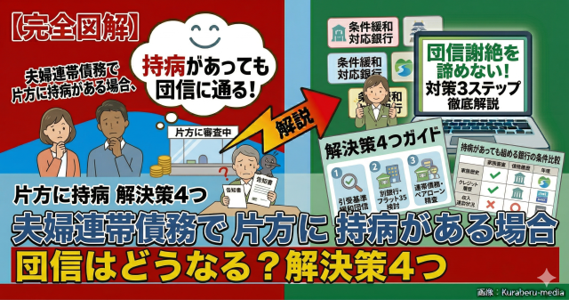 夫婦連帯債務で片方に持病がある場合、団信はどうなる？解決策4つ