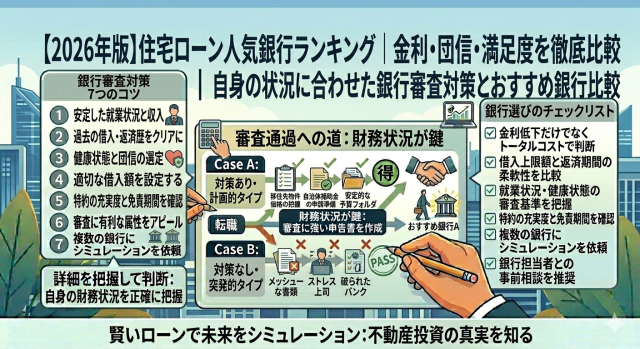 【2026年版】住宅ローン人気銀行ランキング｜金利・団信・満足度を徹底比較