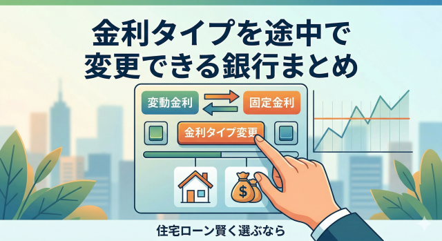 金利タイプを途中で変更できる銀行まとめ