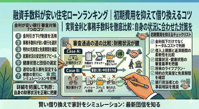 融資手数料が安い住宅ローンランキング｜初期費用を抑えて借り換えるコツ