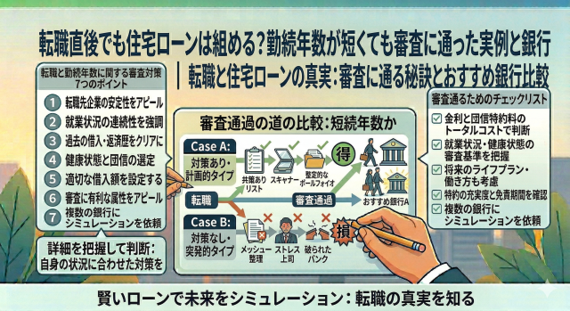 転職直後でも住宅ローンは組める？勤続年数が短くても審査に通った実例と銀行