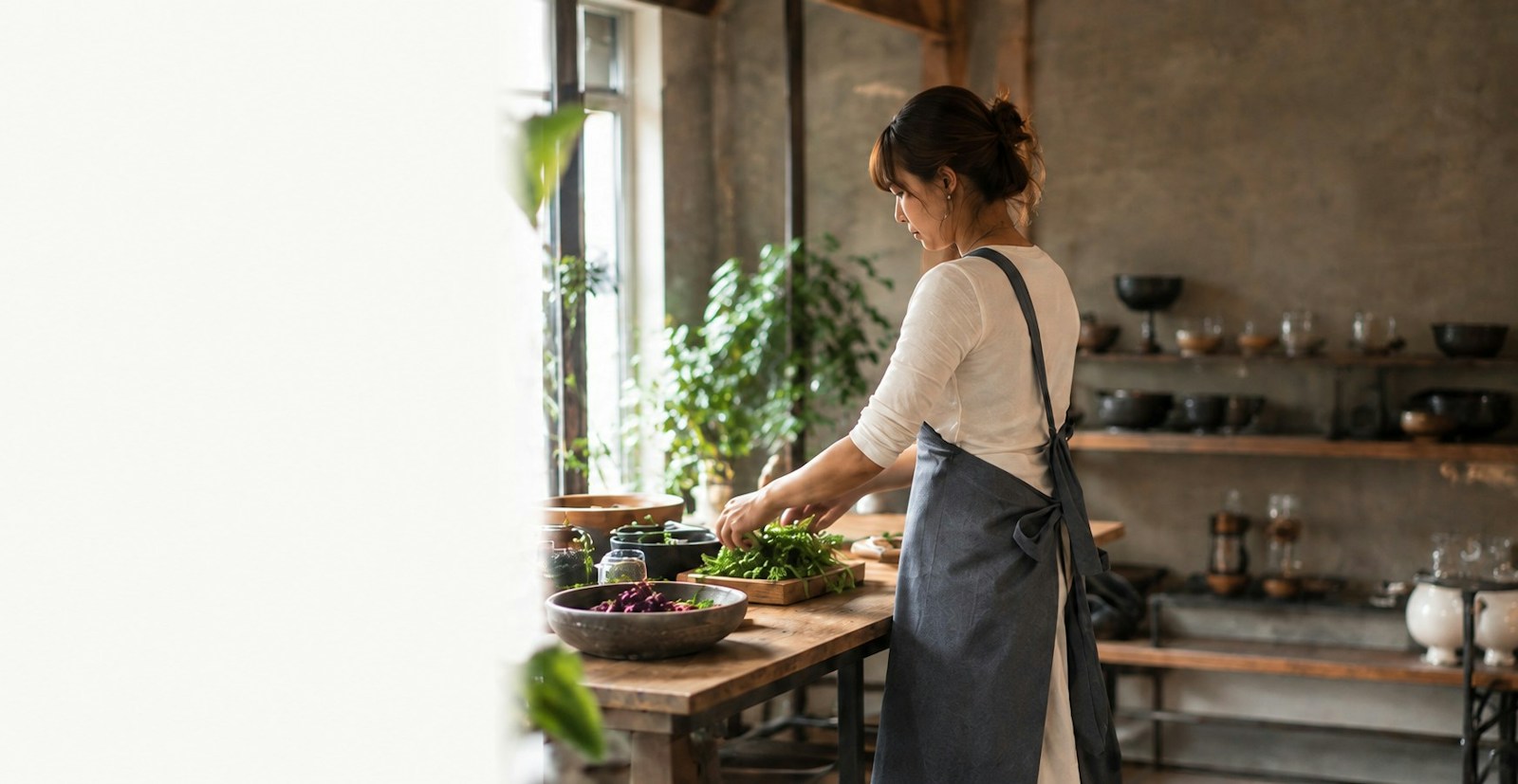 【対談】食と服が交差する一枚。日々の道具としての「特別なエプロン」ができるまで