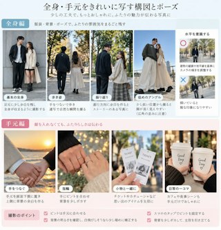 全身・手元をきれいに写す構図とポーズ