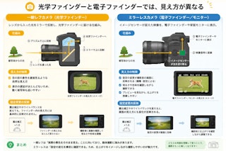 一眼レフとミラーレスは撮影前の見え方が異なる