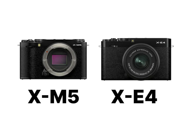 FUJIFILM X-M5とFUJIFILM X-E4を徹底比較！動画向きのX-M5とEVFを搭載したX-E4の違いとは
